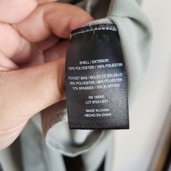 32⁰ Cool Twill Dress Sage Green T-Shirt Dress Pockets Casual Sporty Comfy Medium - Picture 15 of 15